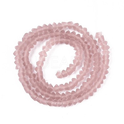 Frosted Transparent Glass Beads Strands LS-GLAA-N016-4mm-25-1