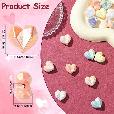 24Pcs 6 Colors Acrylic Imitation Pearl Beads OACR-CJ0002-49-1