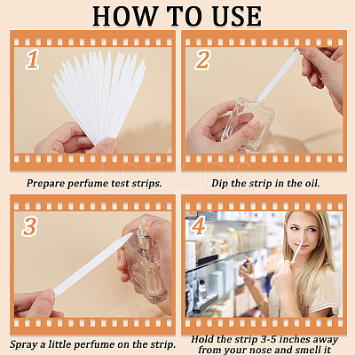 150Pcs 3 Styles Flower Round Perfume Paper Test Strips AJEW-CP0007-83-1