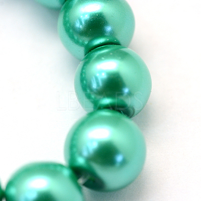 Baking Paint Pearlized Glass Pearl Round Bead Strands X-HY-Q003-6mm-29-1