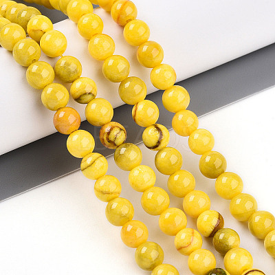 Natural Persian Jade Beads Strands G-A255-A02-01I-1