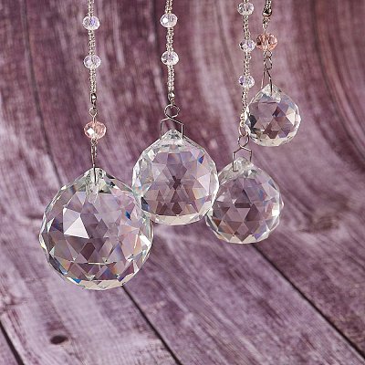Teardrop Transparent K9 Glass Pendants DJEW-SZ0001-02P-1