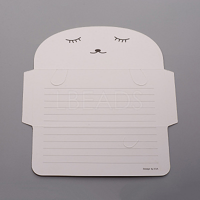 Animal Cartoon Paper Greeting Cards DIY-WH0161-09F-1
