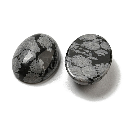Natural Snowflake Obsidian Cabochons G-C115-01A-35-1
