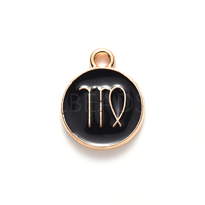 Alloy Enamel Pendants X-ENAM-S124-01A-08B-1