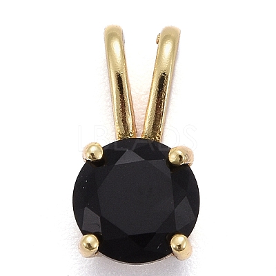 Brass Micro Pave Cubic Zirconia Pendants X-KK-P192-04-G04-1