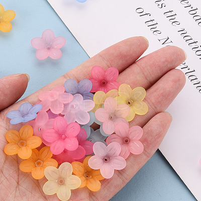 Frosted Acrylic Bead Caps MACR-S371-08A-1
