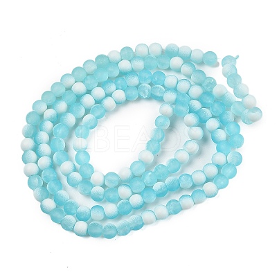 Frosted Crackle Glass Beads X1-GLAA-U001-8mm-M08-1