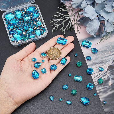 198Pcs 9 Style Sew on Rhinestone DIY-PH0008-64-1