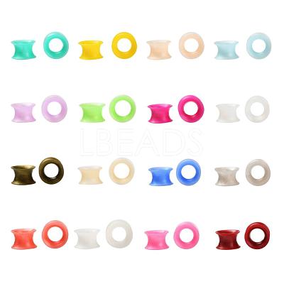 32Pcs 16 Colors Silicone Thin Ear Gauges Flesh Tunnels Plugs FIND-YW0001-16C-1