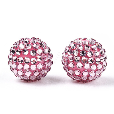Transparent Resin Rhinestone Graduated Beads RESI-S314-10x12-M-1