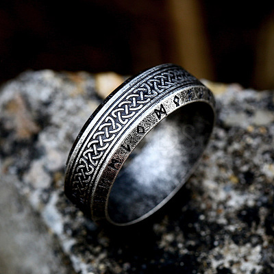 Viking Style Retro 304 Stainless Steel Finger Rings FS-WG40F7A-02-1