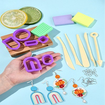 DIY Polymer Clay Dangle Earring Making Kits DIY-YWC0005-05A-1