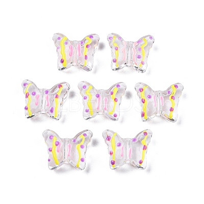 Transparent Acrylic Enamel Beads TACR-G040-05A-1