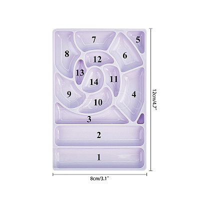 Nail Art Plastic Color Palettes MRMJ-GA0001-05-1
