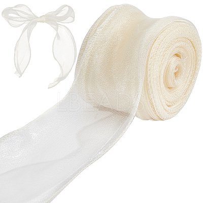 Polyester Organza Ribbons SRIB-WH20020-003B-01-1