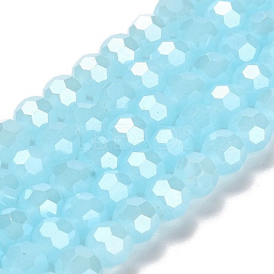 Electroplate Glass Beads Strands EGLA-A035-J8mm-A09-1