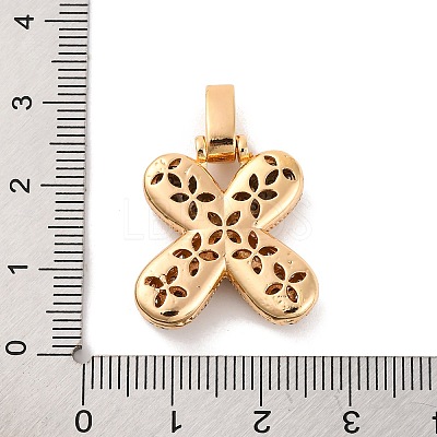 Brass Micro Pave Cubic Zirconia Pendants KK-C076-29X-G01-1