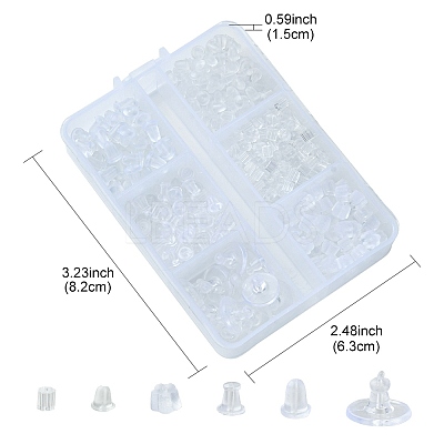 443Pcs 6 Style Plastic Ear Nuts Sets KY-YW0001-56-1