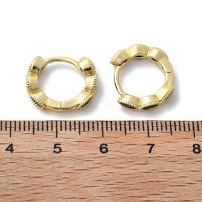Brass Micro Pave Cubic Zirconia Huggie Hoop Earrings EJEW-K083-34G-A-1