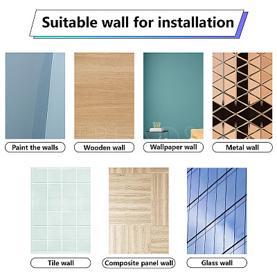 8 Sheets 8 Styles PVC Waterproof Wall Stickers DIY-WH0345-209-1