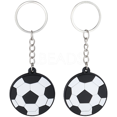 20Pcs Sports Series Silicone Keychains KEYC-SC0002-01A-1