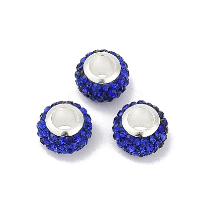 Alloy Rhinestone Clay Pave Beads ALRI-D300-03S-01-1