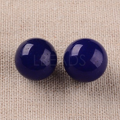 Natural White Jade Round Ball No Hole Beads X-G-I170-16mm-12-1-1