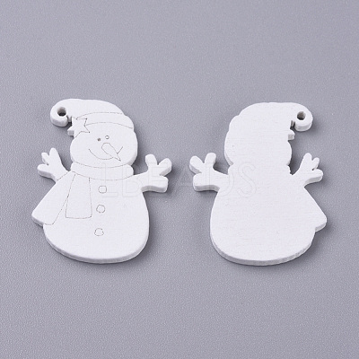 Natural Poplar Wood Pendants WOOD-D010-13B-1