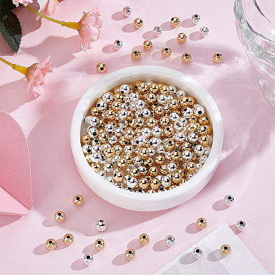 200Pcs 2 Colors Brass Spacer Beads KK-BBC0023-58D-1