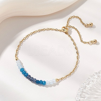 Adjustable 304 Stainless Steel Cable Chain Slider Bracelets BJEW-JB13089-03-1