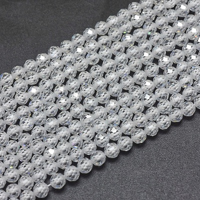 Cubic Zirconia Beads Strands G-G792-47-01C-1