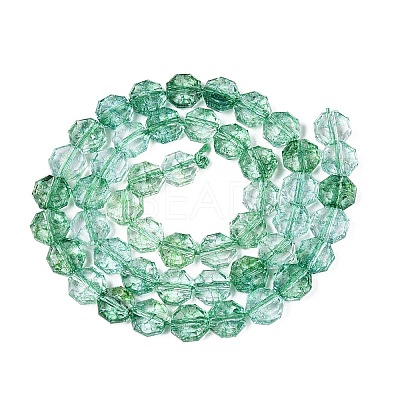 Transparent Crackle Glass Beads Strands GLAA-Q108-03A-08-1