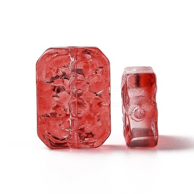 Transparent Spray Painted Glass Beads X-GLAA-I050-08G-1