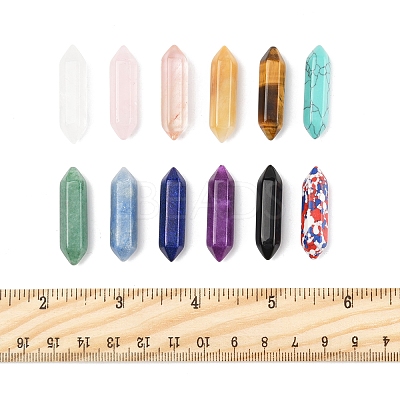 5Pcs Natural Topaz Jade Healing Stones G-FS0005-83J-1