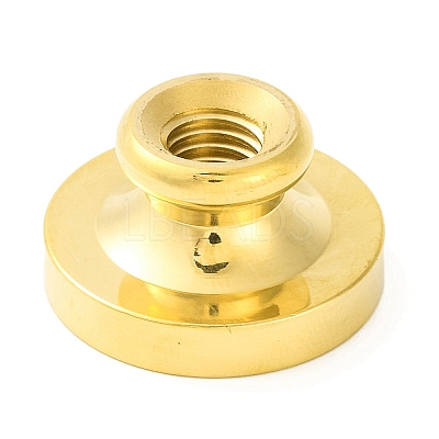 Golden Tone Round Wax Seal Brass Stamp Heads AJEW-Z034-01G-10-1