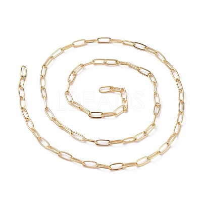 Soldered Brass Paperclip Chains CHC-G005-06G-01-1