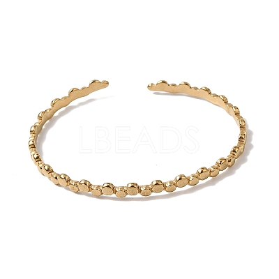 304 Stainless Steel Cuff Bangles for Women BJEW-H635-01G-1