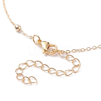 Natural Raw Stone Pendant Necklace for Women NJEW-JN03781-1