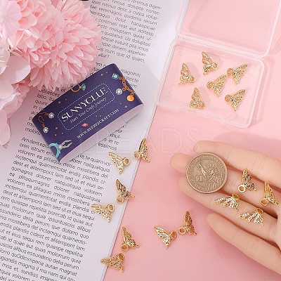 10 Sets Brass Micro Pave Clear Cubic Zirconia Pendants KK-SC0004-15-1