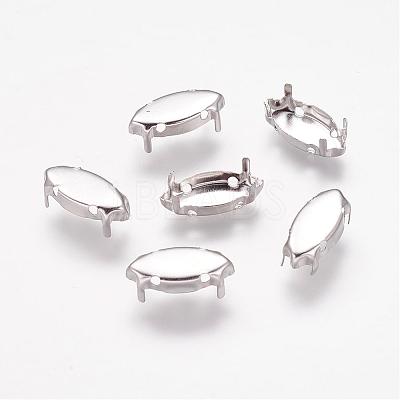Brass Sew on Prong Settings KK-A126-7x15mm-P-1