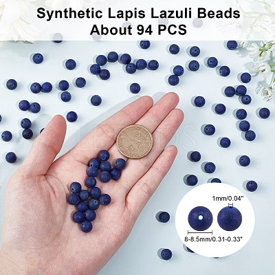 Synthetic Lapis Lazuli Beads Strands G-AR0002-39-1