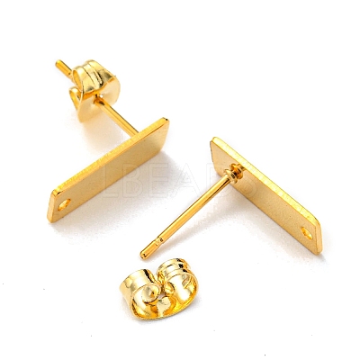 201 Stainless Steel Stud Earrings Finding STAS-B045-17G-1