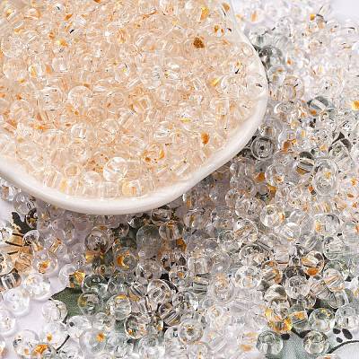 3/0 Baking Paint Transparent Colours Glass Round Beads SEED-L011-13A-09-1