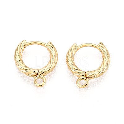 Brass Hoop Earring Findings X-KK-N263-128G-1