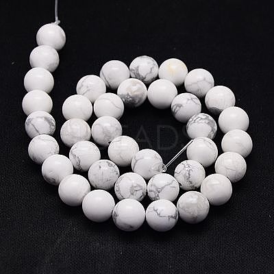 Natural Howlite Beads Strands X-TURQ-G090-6mm-1