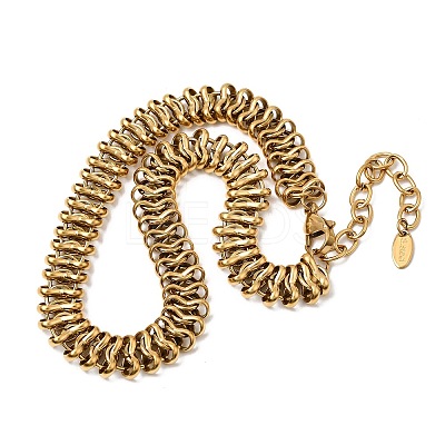316L Surgical Stainless Steel Link Chain Choker Necklaces SA-CBAB122-03G-1