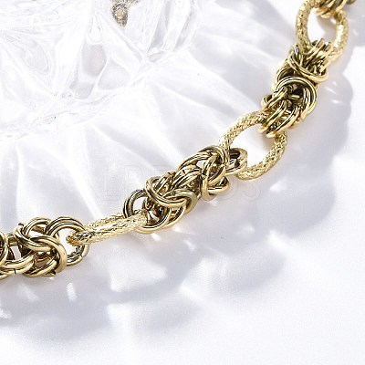 304 Stainless Steel Ovel Link Chain Anklets for Men Women AJEW-Q010-001G-1
