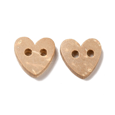 Carved 2-hole Basic Sewing Button Shaped in Heart NNA0YZA-1