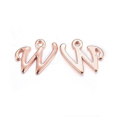 Rose Gold Plated Alloy Letter Pendants LS-X-PALLOY-J718-01RG-W-1